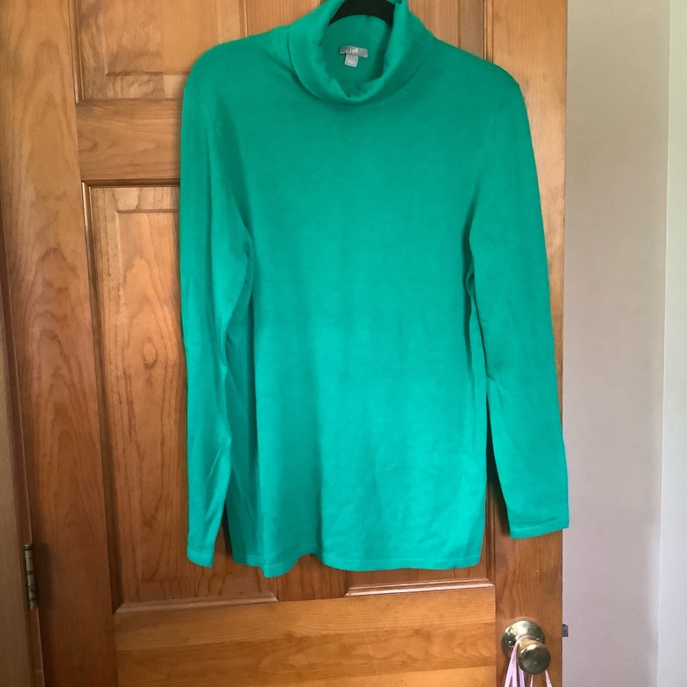 J. Jill Green Long Sleeve Turtleneck Top